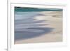 Surf pattern washing up on white sandy beach, Espanola Island, Galapagos Islands, Ecuador.-Adam Jones-Framed Photographic Print