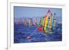 Surf Regatta Start Line-null-Framed Premium Giclee Print