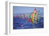 Surf Regatta Start Line-null-Framed Art Print