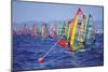 Surf Regatta Start Line-null-Mounted Art Print