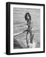 Surf Rider Returning After Surfing-Allan Grant-Framed Premium Photographic Print