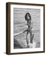 Surf Rider Returning After Surfing-Allan Grant-Framed Photographic Print