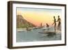 Surf Riders at Waikiki, Hawaii-null-Framed Art Print