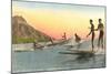 Surf Riders at Waikiki, Hawaii-null-Mounted Art Print