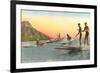 Surf Riders at Waikiki, Hawaii-null-Framed Art Print