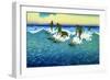 Surf Riders Hawaii-Charles William Bartlett-Framed Art Print