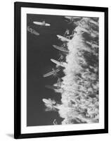 Surf Riders Surfing-Allan Grant-Framed Photographic Print