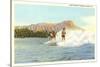 Surf Riders, Waikiki, Hawaii-null-Stretched Canvas