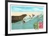 Surf Riding at Waikiki, Hawaii-null-Framed Art Print