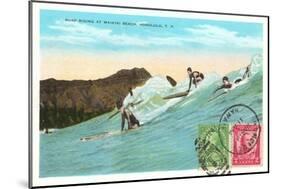 Surf Riding at Waikiki, Hawaii-null-Mounted Art Print