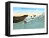 Surf Riding, Waikiki, Hawaii-null-Framed Stretched Canvas