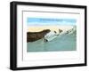 Surf Riding, Waikiki, Hawaii-null-Framed Art Print