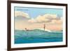 Surf Riding, Waikiki, Hawaii-null-Framed Art Print