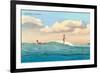 Surf Riding, Waikiki, Hawaii-null-Framed Premium Giclee Print