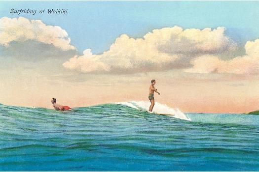 Vintage Art Hawaii Postcards - Waikiki