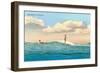 Surf Riding, Waikiki, Hawaii-null-Framed Art Print