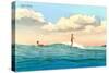 Surf Riding-null-Stretched Canvas