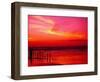 Surf Rolling onto Beach at Sunset-Mick Roessler-Framed Photographic Print