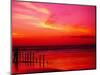 Surf Rolling onto Beach at Sunset-Mick Roessler-Mounted Photographic Print