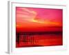 Surf Rolling onto Beach at Sunset-Mick Roessler-Framed Photographic Print