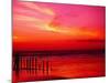 Surf Rolling onto Beach at Sunset-Mick Roessler-Mounted Photographic Print