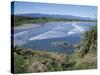 Surf Rolling onto Deserted Beaches, Greymouth, Westland, West Coast, South Island, New Zealand-D H Webster-Stretched Canvas