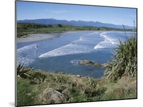 Surf Rolling onto Deserted Beaches, Greymouth, Westland, West Coast, South Island, New Zealand-D H Webster-Mounted Photographic Print