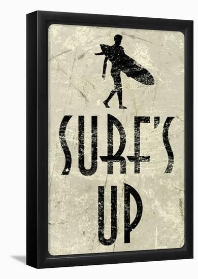 Surf's Up Distressed-null-Framed Poster