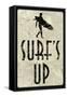 Surf's Up Distressed-null-Framed Stretched Canvas