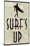 Surf's Up Distressed-null-Mounted Poster