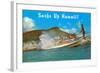 Surf's Up Hawaii, Diamond Head-null-Framed Art Print