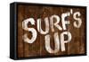 Surf's Up Wood-Style-null-Framed Stretched Canvas