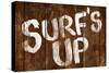 Surf's Up Wood-Style-null-Stretched Canvas