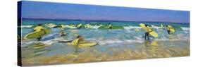 Surf School at St. Ives-Andrew Macara-Stretched Canvas