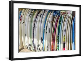 Surf Shop in Haleiwa, North Shore Oahu, Hawaii, United States of America, Pacific-Michael DeFreitas-Framed Photographic Print