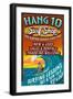 Surf Shop - Vintage Sign-Lantern Press-Framed Art Print