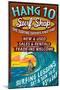 Surf Shop - Vintage Sign-Lantern Press-Mounted Art Print