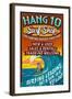 Surf Shop - Vintage Sign-Lantern Press-Framed Art Print