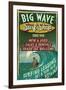 Surf Shop - Vintage Sign-Lantern Press-Framed Art Print