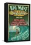 Surf Shop - Vintage Sign-Lantern Press-Framed Stretched Canvas