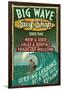 Surf Shop - Vintage Sign-Lantern Press-Framed Art Print