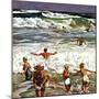 "Surf Swimming," August 14, 1948-John Falter-Mounted Premium Giclee Print