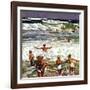 "Surf Swimming," August 14, 1948-John Falter-Framed Giclee Print