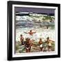 "Surf Swimming," August 14, 1948-John Falter-Framed Giclee Print