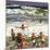 "Surf Swimming," August 14, 1948-John Falter-Mounted Giclee Print