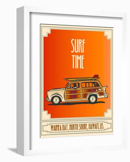 Surf Time-Diego Patino-Framed Art Print