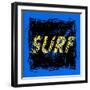 Surf Typography, T-Shirt Graphics, Vectors.-lakoka-Framed Art Print