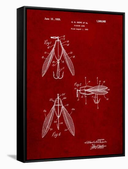Surface Fishing Lure Patent-Cole Borders-Framed Stretched Canvas