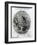 Surface of the Moon, Selenotopographische Fragmente by Schroeter, c.1791-null-Framed Giclee Print