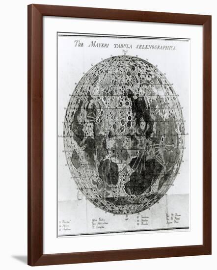 Surface of the Moon, Selenotopographische Fragmente by Schroeter, c.1791-null-Framed Giclee Print